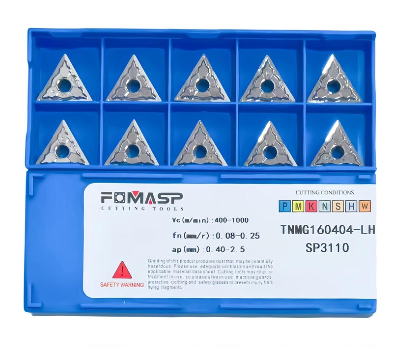 FomaSP Carbide Inserts for Aluminum TNMG331 / TNMG160404 for Turning Cutting Tools 10 PCS - Image 1
